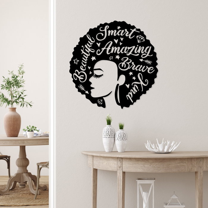 Wallity Woman 1 Escultura de Pared de Metal Negro Wallity Woman 1 Escultura de Pared de Metal Negro